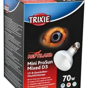 Trixie Reptiland Mini Prosun Mixed D3 Uv-B Lamp Zelfstartend 70 Watt 8X8X10,8 cm