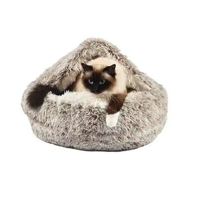Croci Kattenmand Iglo Gemeleerd Beige / Wit 50X35 cm - Afbeelding 2