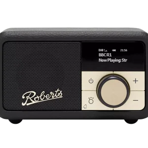 Roberts Revival Petite 2 Zwart โ Compact Retro Design, Klassiek Zwart